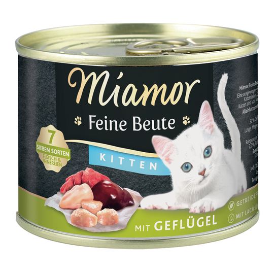 Miamor Feine Beute Kitten - 12 x 185g siipikarja