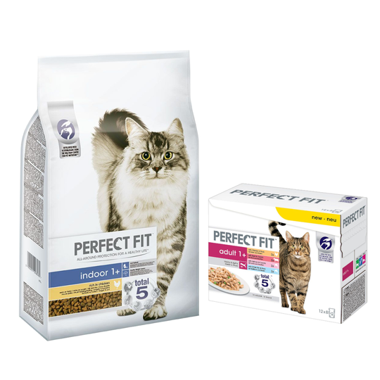 7 kg Perfect Fit + 48 x 85 g märkäruokalajitelma erikoishintaan! - Indoor 1+ Rich in Chicken
