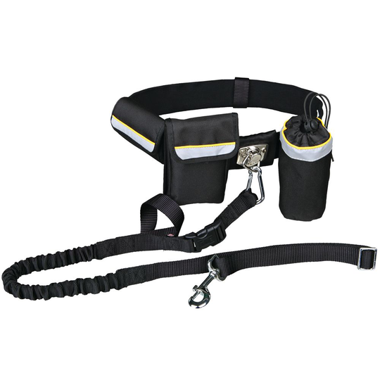 Vyötärölle kiinnitettävä Trixie "hands-free" -talutushihna - hihnan pituus 100-135 cm