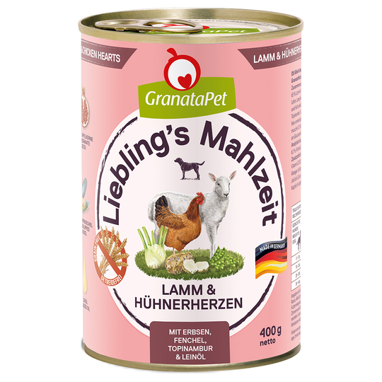 Granatapet suosikkiateria 6 x 400 g - lammas & kanansydän