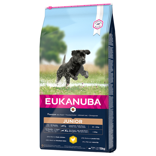 Eukanuba-säästöpakkaus - 2 x 15 kg Junior Large Breed Chicken