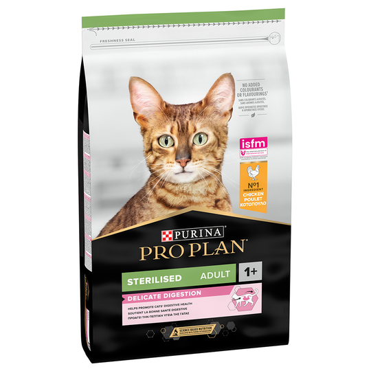 9 kg + 1 kg / 12 kg + 2 kg kaupan päälle! 10 kg / 14 kg Pro Plan - Sterilised Chicken (10 kg)