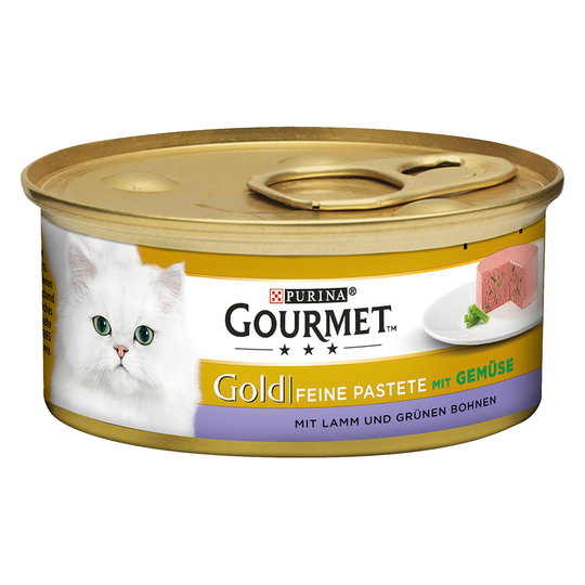 Gourmet Gold Fine Paté 24 x 85 g - lammas & vihreät pavut