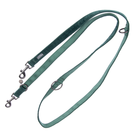 Nomad Tales Blush -koiran talutushihna, emerald - 200 cm pitkä, 20 mm leveä