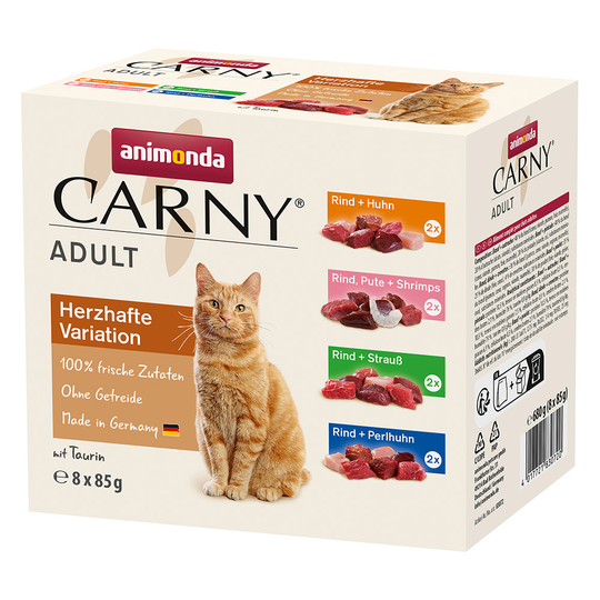 Animonda Carny Pouch Multipack 8 x 85 g - lajitelma II (4 makua)