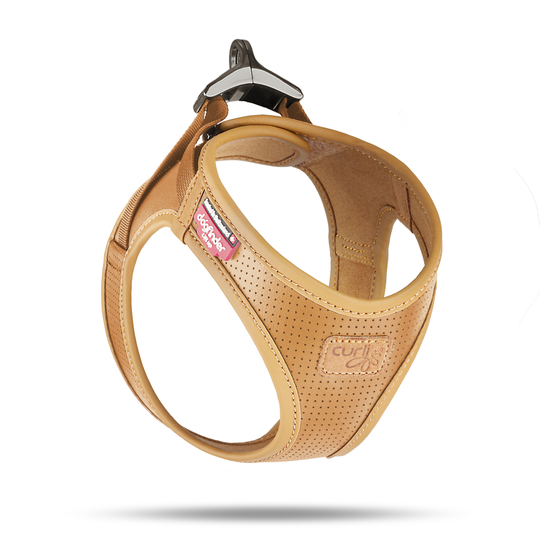 Curli Apple Leather Vegaaniset Koiran Valjaat - Ruskea (XXS)