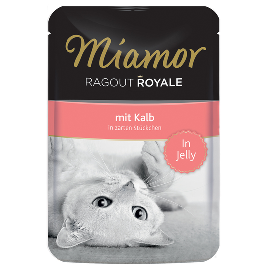 Miamor Ragout Royale in Gravy tai Jelly 22 x 100 g - vasikka, in Jelly