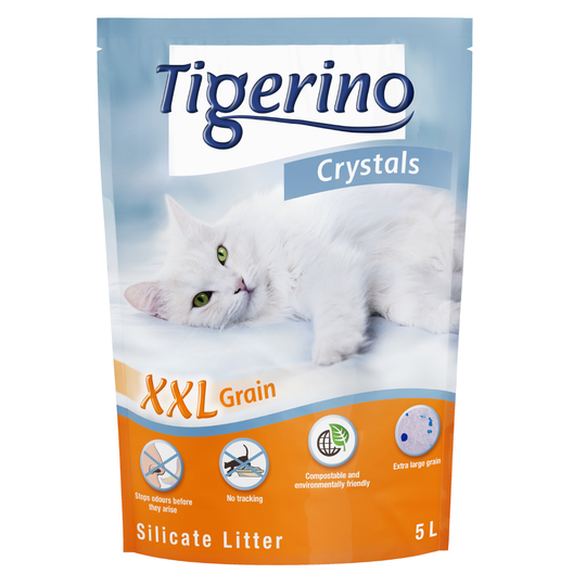 Tigerino Crystals XXL -kissanhiekka - säästöpakkaus: 6 x 5 l