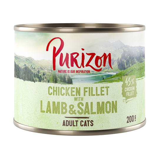 10 + 2 kaupan päälle ! 12 x 200 g/ 400 g Purizon Adult - kanafilee, lohi & lammas (12 x 200 g)
