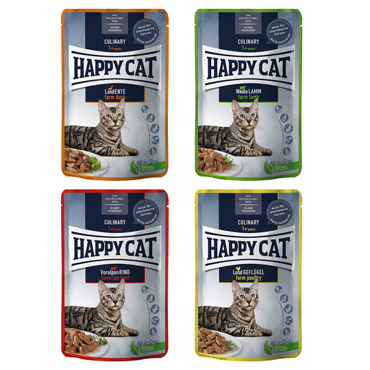 Happy Cat Pouch Meat in Sauce 12 x 85 g - mix II