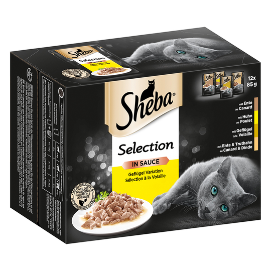 Sheba Selection Pouches -säästöpakkaus 48 x 85 g - Selection in Sauce, siipikarjalajitelma