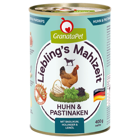 Granatapet suosikkiateria 6 x 400 g - kana & palsternakka