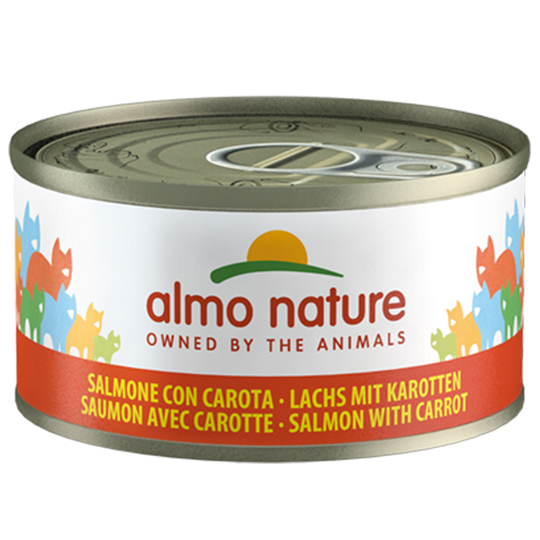 24 x 70 g Almo Nature Legend 20 + 4 kaupan päälle! - lohi & porkkana