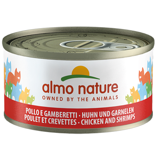 24 x 70 g Almo Nature Legend 20 + 4 kaupan päälle! - kana & katkarapu