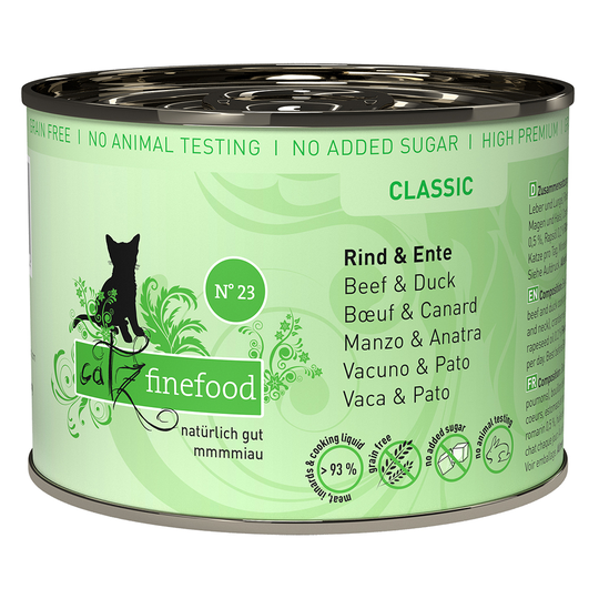 catz finefood -säästöpakkaus: 24 x 200 g - nauta & ankka