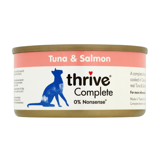 Thrive Complete -säästöpakkaus 24 x 75 g - tonnikala & lohi