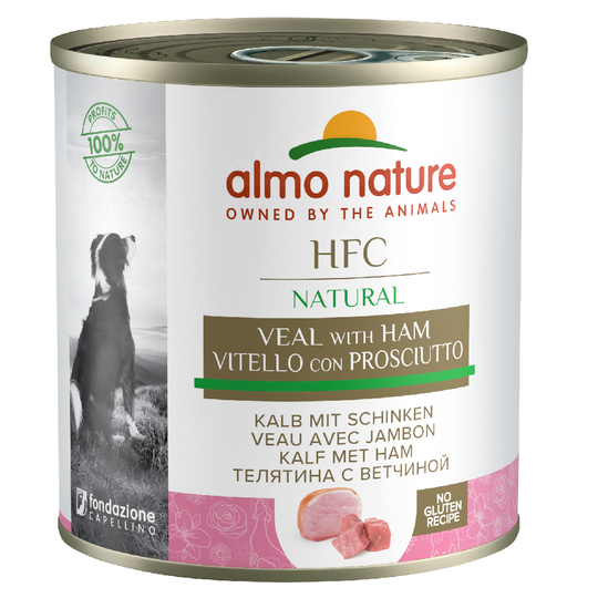 Almo Nature HFC -säästöpakkaus 24 x 280 g / 290 g - vasikka & kinkku (290 g)