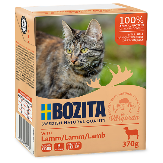 Bozita Chunks -säästöpakkaus 48 x 370 g - in Jelly: lammas