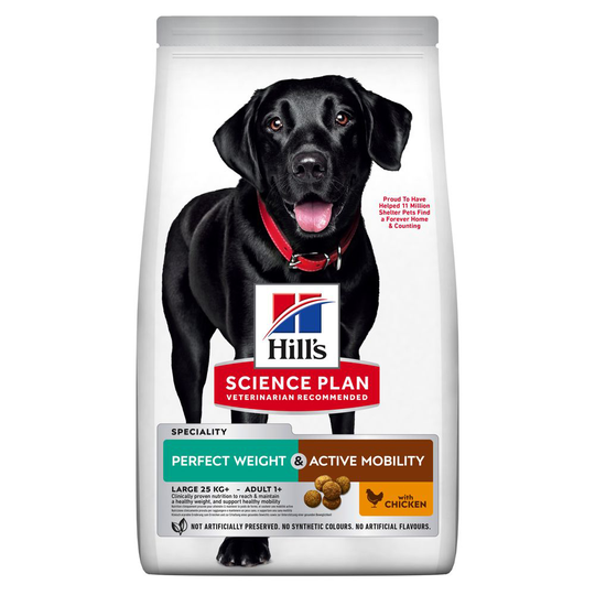 Hill's Science Plan Adult Perfect Weight & Active Mobility Large -kana - 12 kg