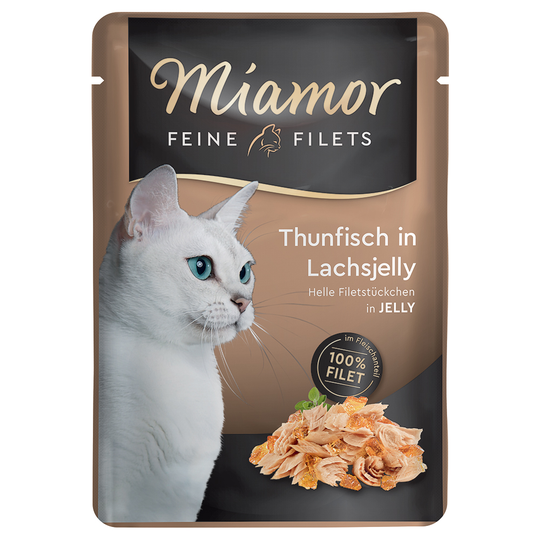 Miamor Fine Filets in Jelly 6 x 100 g - tonnikala lohihyytelössä