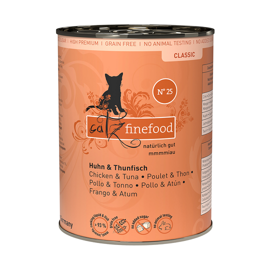 catz finefood -säästöpakkaus: 24 x 400 g - kana & tonnikala