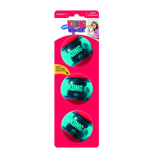 KONG Squeezz Action Ball - M: Ø noin 6 cm