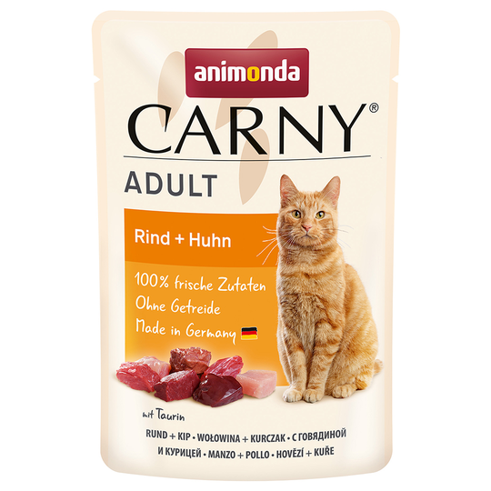 Animonda Carny Pouch 12 x 85 g - nauta + kana