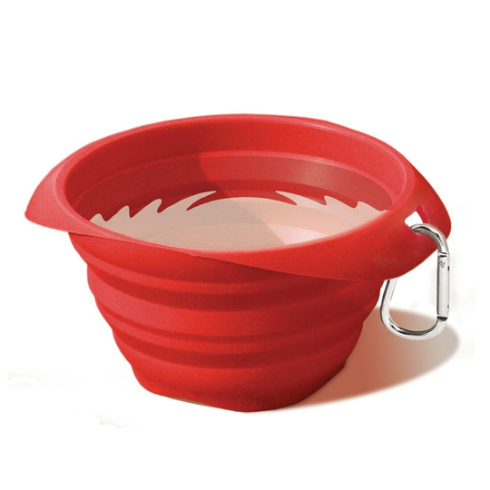 Kurko Matkakulho Koiralle - Collaps A Bowl - Punainen