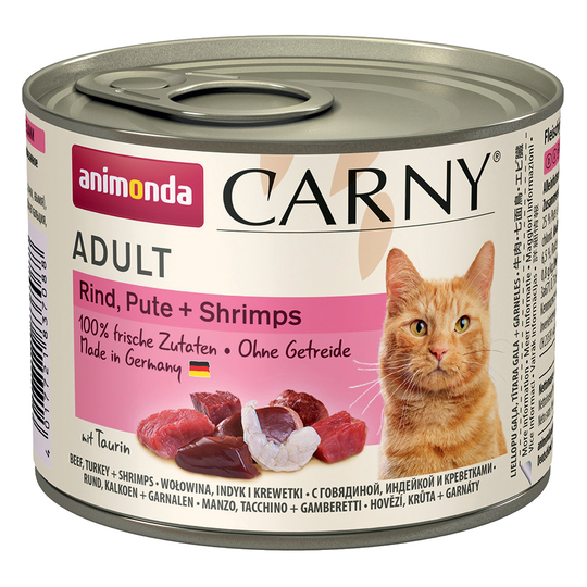 Animonda Carny Adult 6 x 200 g - nauta, kalkkuna & katkarapu