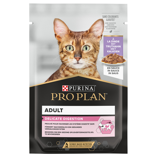 2x zooPisteitä: Purina Pro Plan -kissanruoka - Delicate, kalkkuna - 6 x 85 g