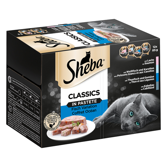 Sheba-rasialajitelma säästöpakkauksessa 48 x 85 g - Classics Paté