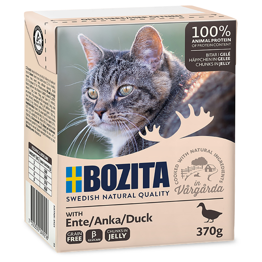 Bozita Chunks -säästöpakkaus 48 x 370 g - in Jelly: kalkkuna