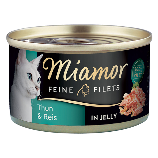 Miamor Fine Filets 1 x 100 g - vaalea tonnikala & riisi hyytelössä