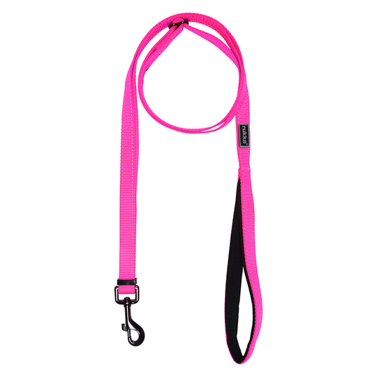 Rukka® Bliss Neon -talutushihna, vaaleanpunainen - S-koko: 200 cm pitkä, 10 mm leveä