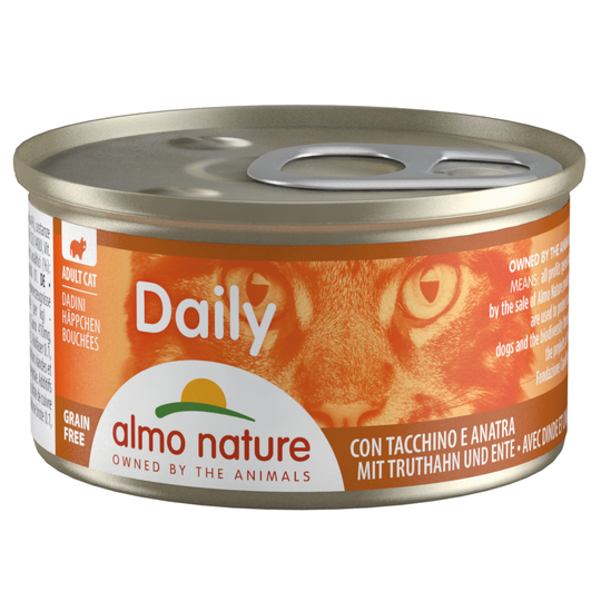 Almo Nature Daily Menu -säästöpakkaus 24 x 85 g - kalkkuna & ankka