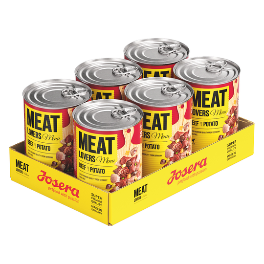 9 + 3 kaupan päälle! 12 x 400 g Josera Meatlovers - Menu: nauta & peruna