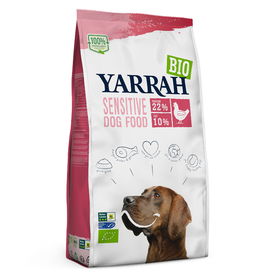 Yarrah Bio Sensitive luomukana & luomuriisi - 10 kg