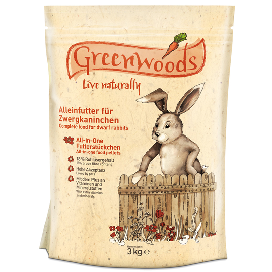 Greenwoods-kaninruoka - 3 kg