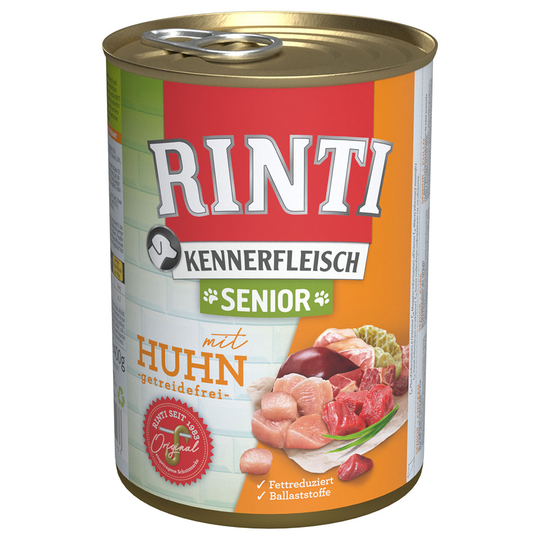 RINTI-säästöpakkaus 12 x 400 g - Senior: kana