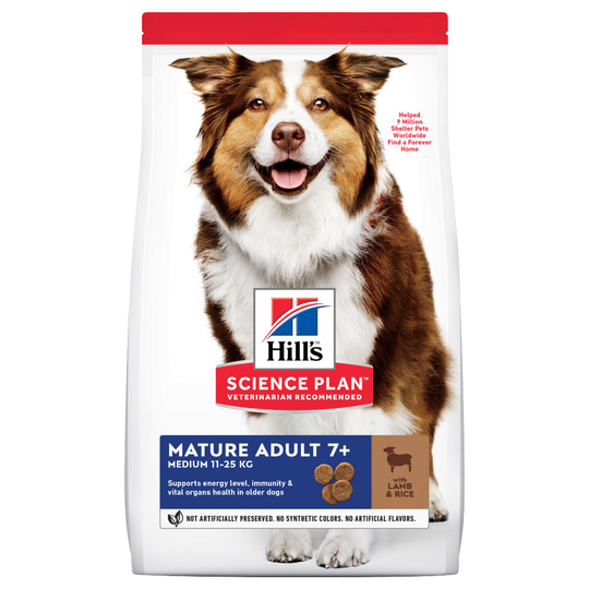 Hill's Science Plan Mature Adult 7+ Medium Lamb & Rice - 14 kg