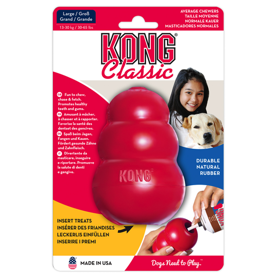 KONG Classic, punainen - Large, noin 10 cm