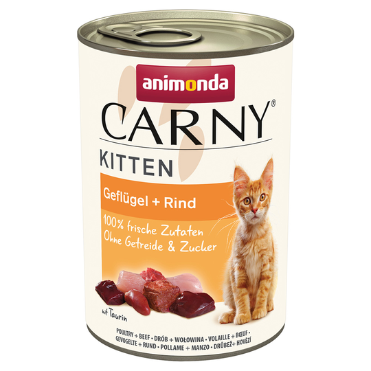 Animonda Carny Kitten 12 x 400 g - siipikarja & nauta