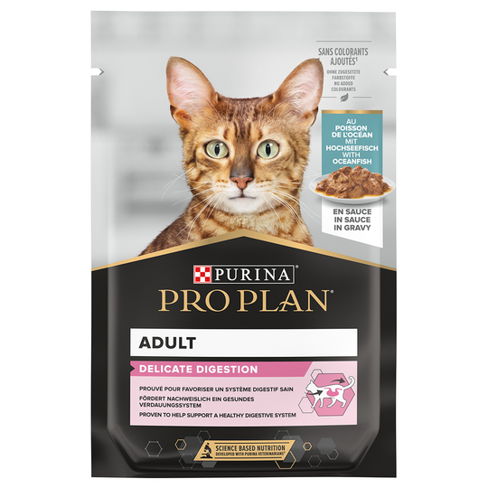 2x zooPisteitä: Purina Pro Plan -kissanruoka - Delicate, merikala - 6 x 85 g