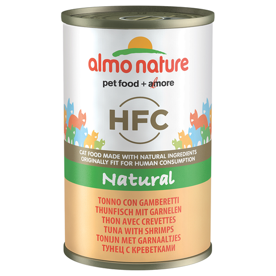 Almo Nature HFC -säästöpakkaus: 24 x 140 g - tonnikala & katkarapu