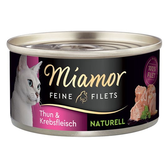 Miamor Fine Filets Naturelle -säästöpakkaus 24 x 80 g - tonnikala & rapu
