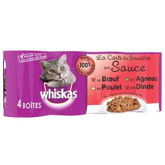 Whiskas La Carte 12 x 390 / 400 g - lihaa kastikkeessa (12 x 400 g)