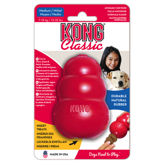 KONG Classic, punainen - Medium, noin 8 cm