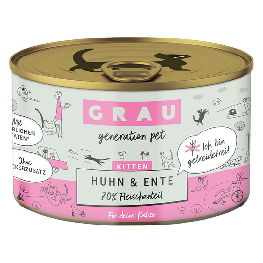 Grau Kitten viljaton: kana & ankka - 6 x 200 g
