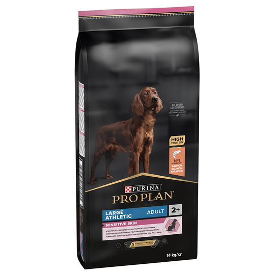 10 kg + 2 kg / 12 kg + 2 kg kaupan päälle! 12 kg / 14 kg Pro Plan - Large Athletic Adult Sensitive Skin Salmon OPTIDERMA (14 kg)
