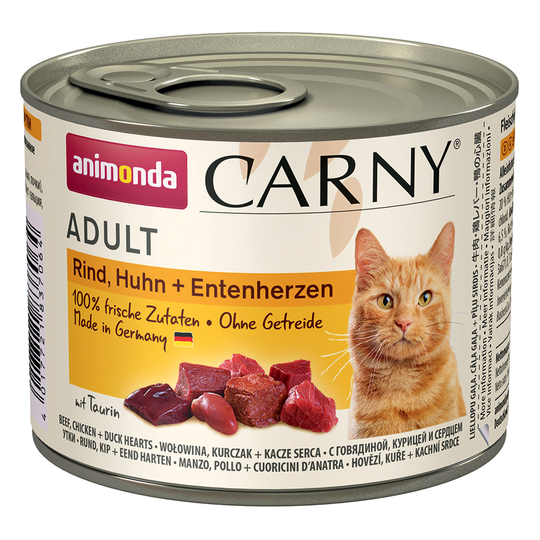 Animonda Carny Adult 6 x 200 g - nauta, kana & ankansydän
